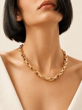 Eddie Borgo Supra Link Necklace -17 Inch Length.